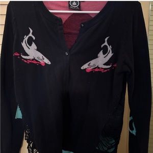 RARE!!! Banjo & Cake JAWS side slashed Cardigan